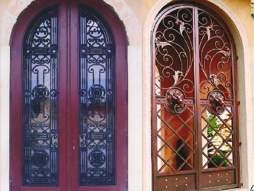 Doorways ornamental metal work